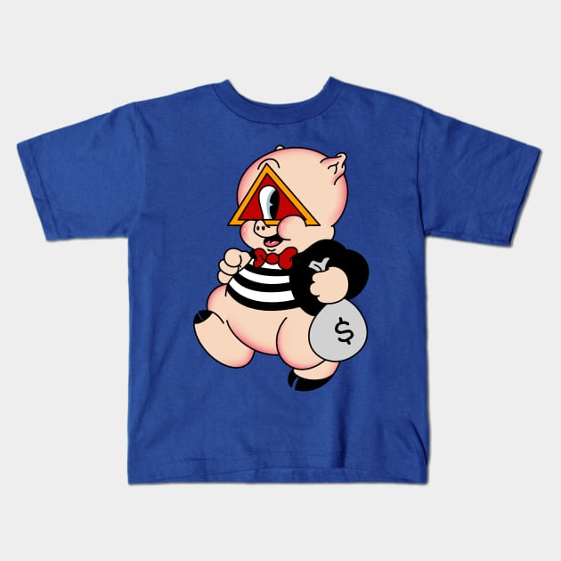 Illuminati Burglar Kids T-Shirt by OldSalt